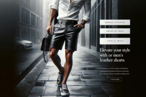 Mens Leather Shorts