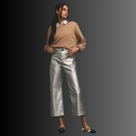 Cropped Leather Pants